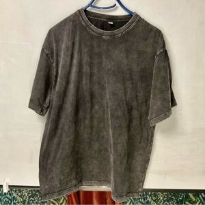 Oversized Washed Distressed Black T-Shirt